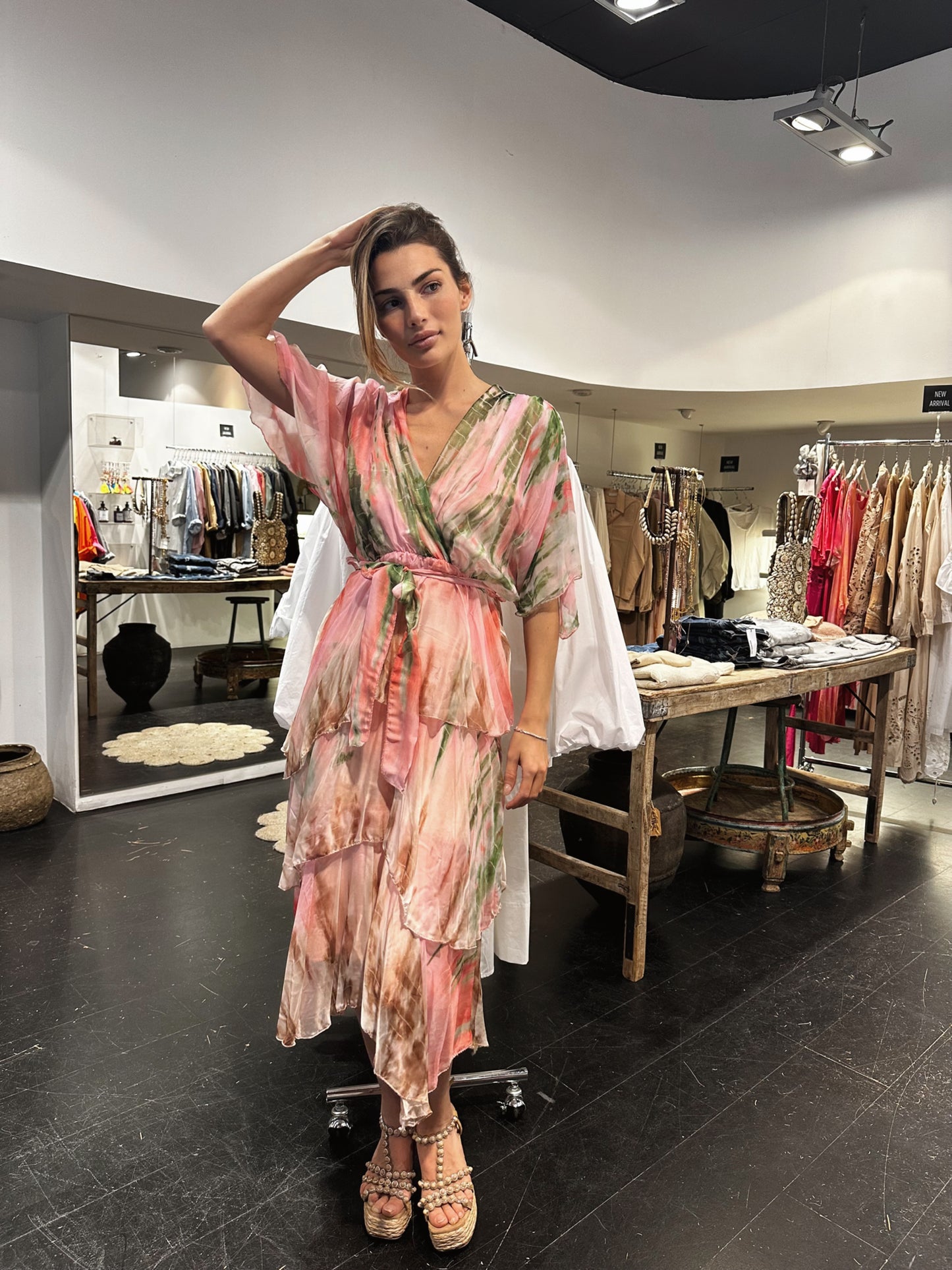 MULTICOLOUR SILKY DRESS