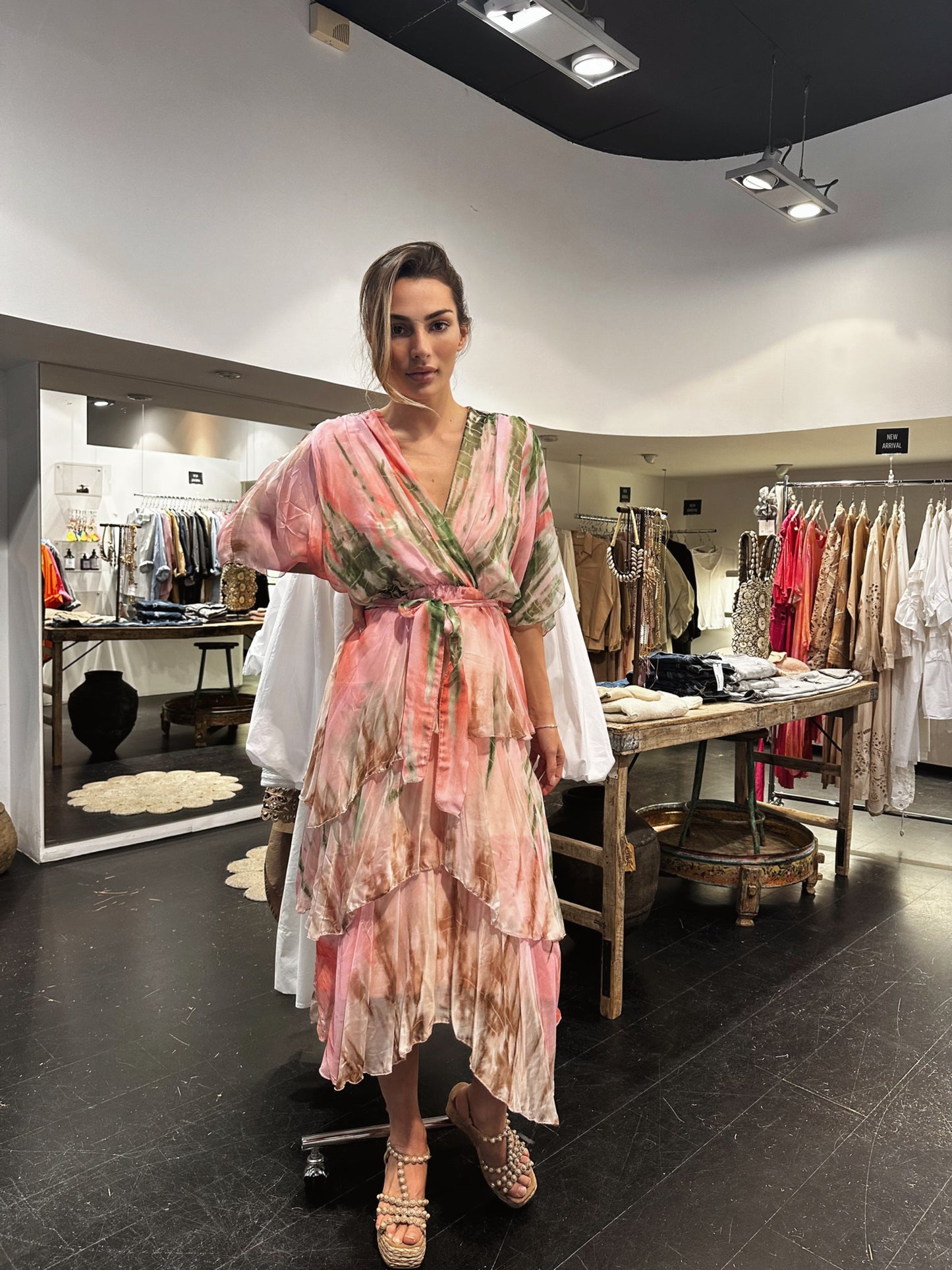 MULTICOLOUR SILKY DRESS