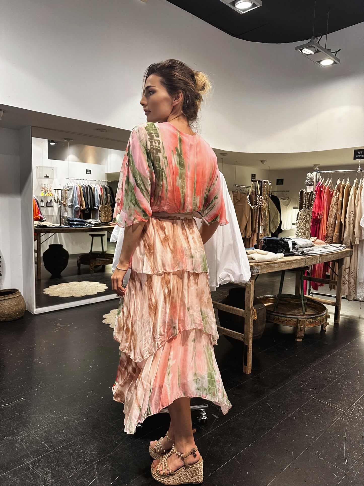 MULTICOLOUR SILKY DRESS